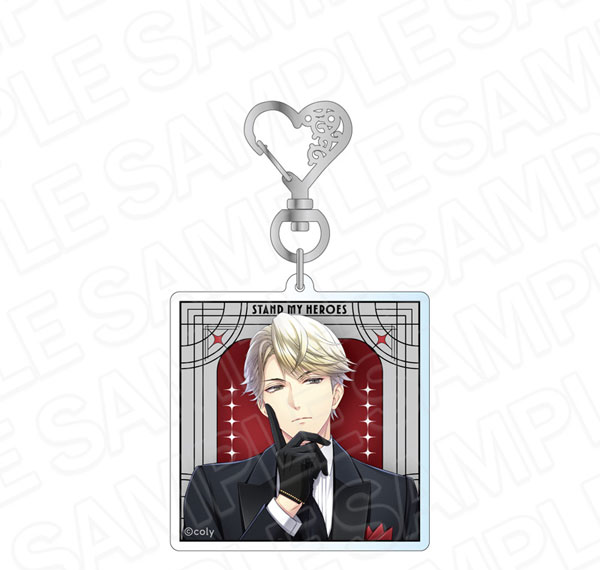 Contents Seed Stand My Heroes Hologram Acrylic Keychain Hands in Black Soma Kujo รูปภาพ 1