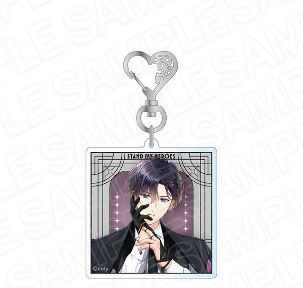Contents Seed Stand My Heroes Hologram Acrylic Keychain Hands in Black Go Miyase รูปภาพ 1