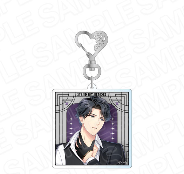 Contents Seed Stand My Heroes Hologram Acrylic Keychain Hands in Black Kiyoshi Shindo รูปภาพ 1