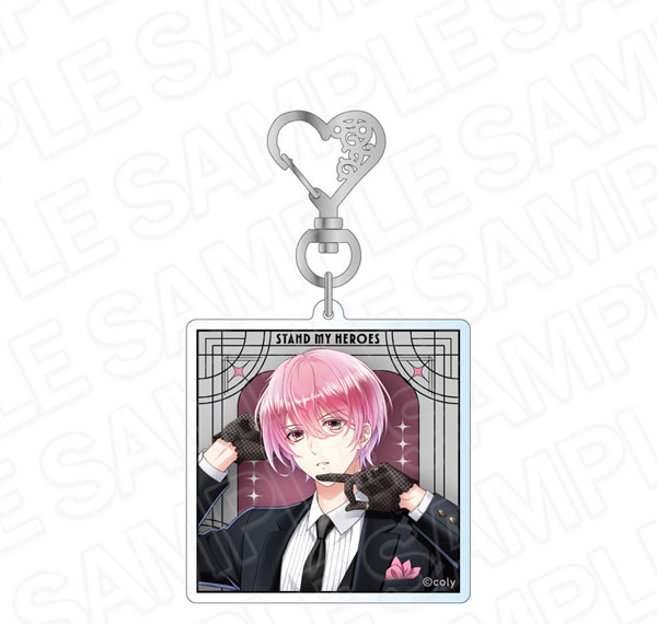 Contents Seed Stand My Heroes Hologram Acrylic Keychain Hands in Black Hikaru Kawai รูปภาพ 1