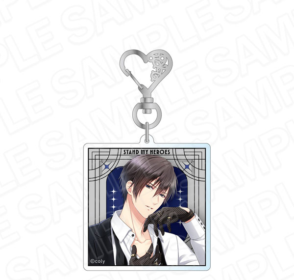 Contents Seed Stand My Heroes Hologram Acrylic Keychain Hands in Black Ikuto Saotome รูปภาพ 1
