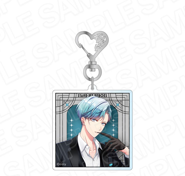 Contents Seed Stand My Heroes Hologram Acrylic Keychain Hands in Black Shion Hinata Bild 1