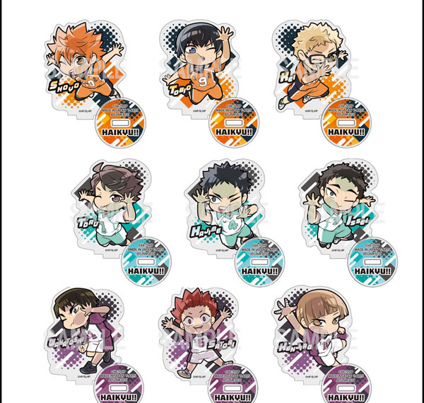 Takara Tomy A.R.T.S Pita! Deforme Haikyuu!! Trading Acrylic Stand 9Pack BOX