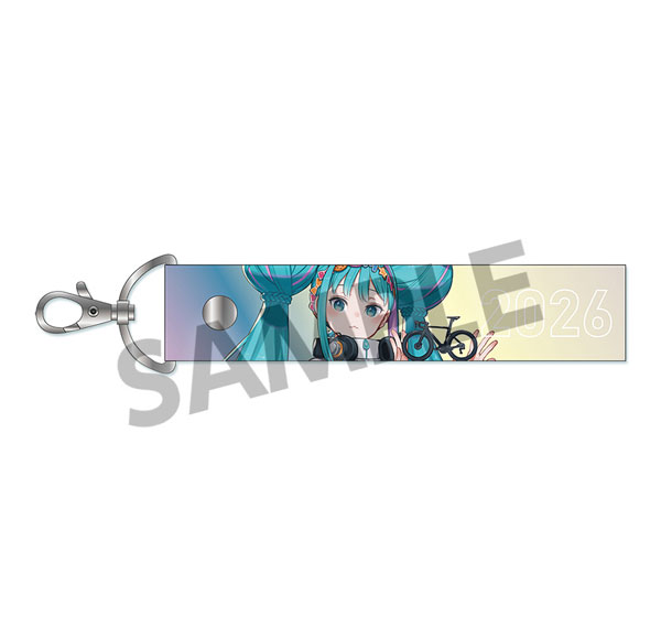 Hobby Stock Racing Miku 2026 TEAM UKYO Cheering Ver. Aurora Tape Keychain Bild 1