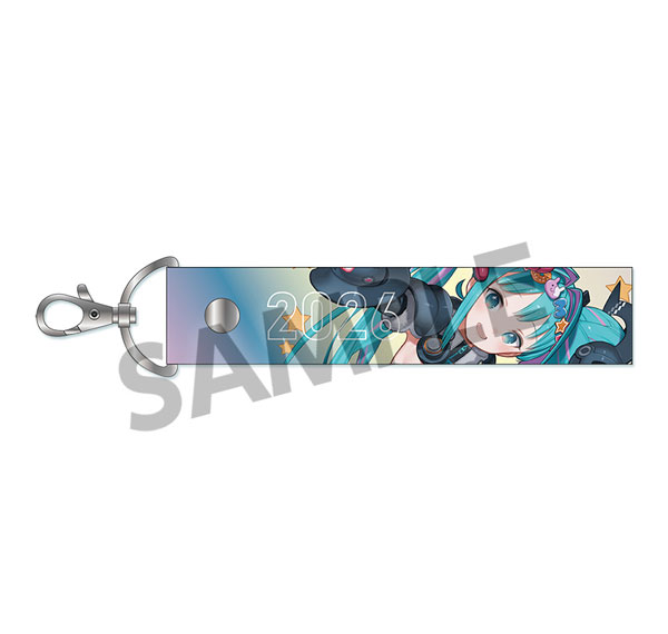 Hobby Stock Racing Miku 2026 Rd.1 OKAYAMA Cheering Ver. Aurora Tape Keychain รูปภาพ 1