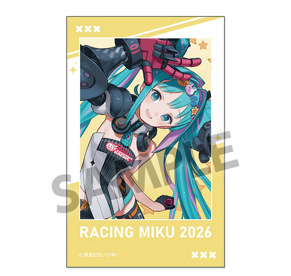 Hobby Stock Racing Miku 2026 Rd.1 OKAYAMA Cheering Ver. Instant Photo Style Sticker รูปภาพ 1