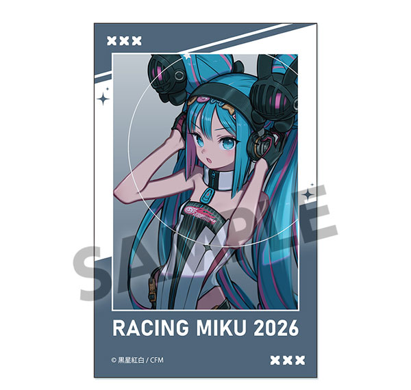 Hobby Stock Racing Miku 2026 Rd.2 FUJI Cheering Ver. Instant Photo Style Sticker