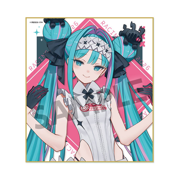 Hobby Stock Racing Miku 2026 Cafe Ver. Mini Shikishi Bild 1