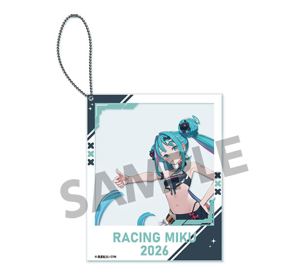 Hobby Stock Racing Miku 2026 Nice! Ver. Polaroid Style Acrylic Keychain Bild 1