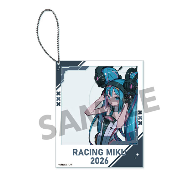 Hobby Stock Racing Miku 2026 Rd.2 FUJI Cheering Ver. Polaroid Style Acrylic Keychain Bild 1