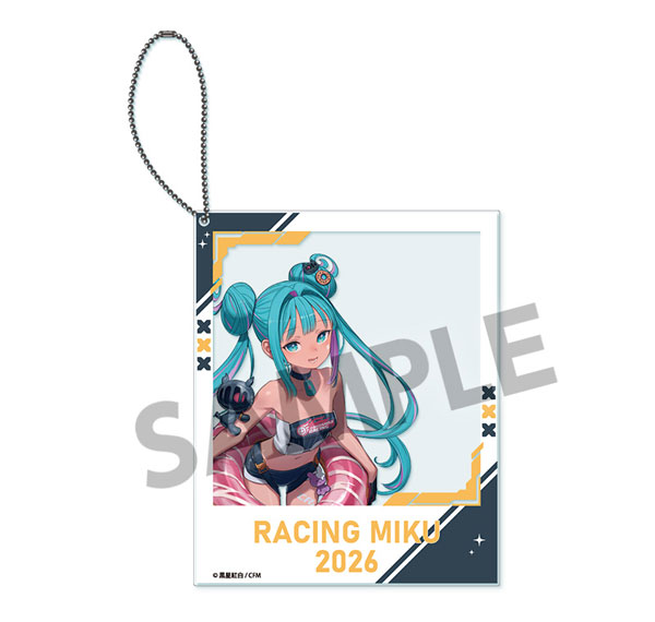 Hobby Stock Racing Miku 2026 Rd.3 SEPANG Cheering Ver. Polaroid Style Acrylic Keychain