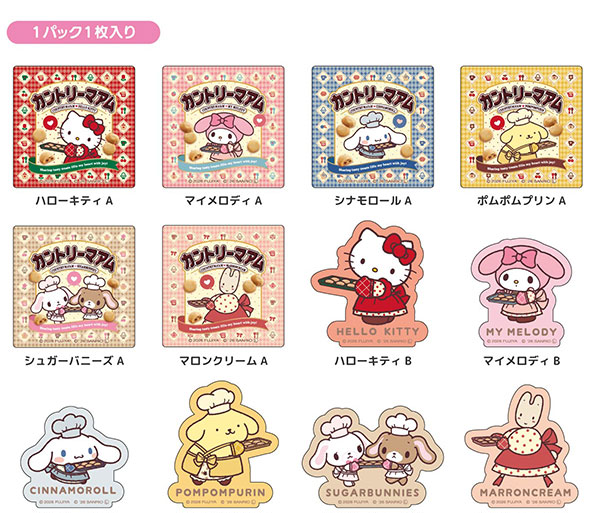 Bandai Device Sticker COUNTRY MA'AM x Sanrio Characters 12Pack BOX