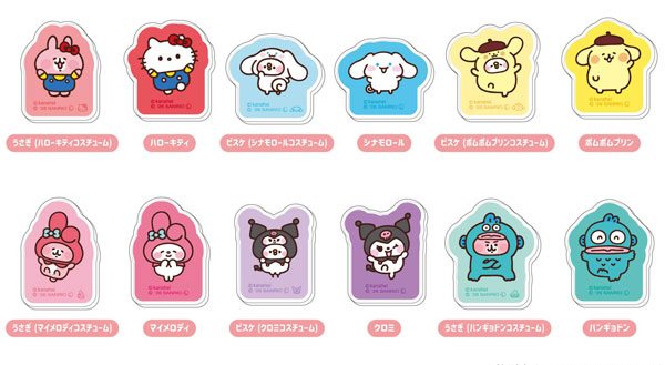 Bandai 360 Character Clip Kanahei's Small Animals x Sanrio Characters 12Pack BOX