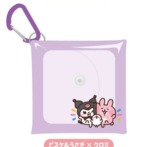 Bandai Multipurpose Clear Case SS Size Kanahei's Small Animals x Sanrio Characters 05 Piske & Usagi x Kuromi