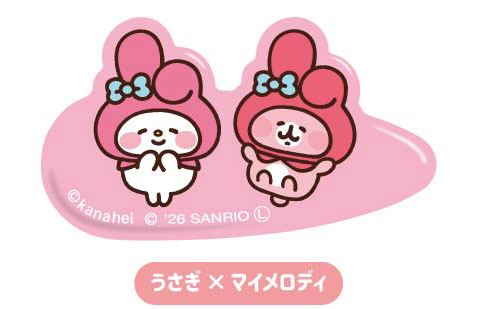 Bandai Hair Clip Plus Kanahei's Small Animals x Sanrio Characters 04 Usagi x My Melody รูปภาพ 1