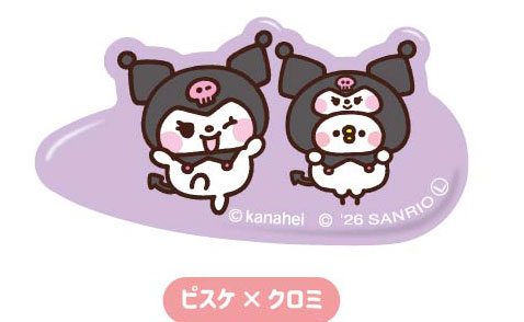 Bandai Hair Clip Plus Kanahei's Small Animals x Sanrio Characters 05 Piske x Kuromi