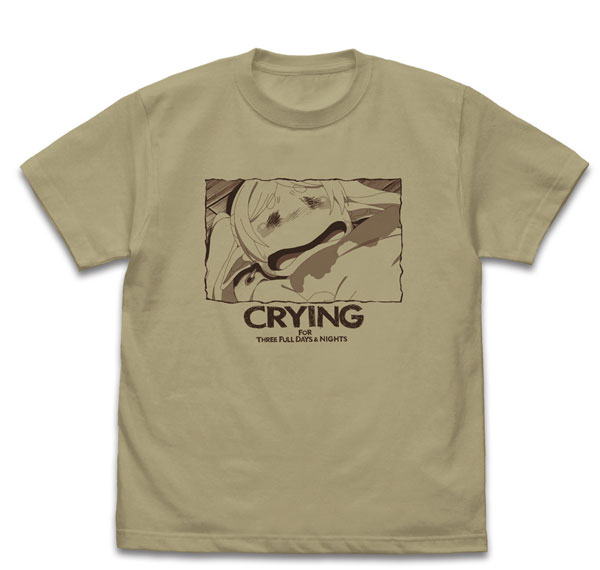 COSPA Frieren: Beyond Journey's End Crying Frieren T-shirt /SAND KHAKI-S