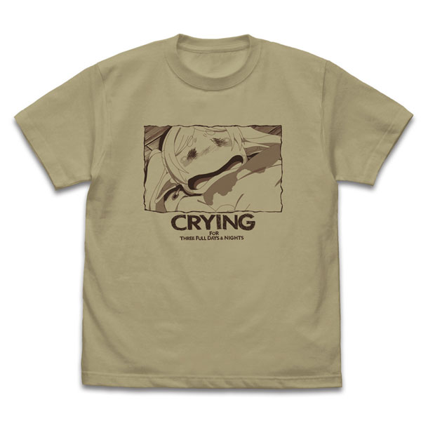 COSPA Frieren: Beyond Journey's End Crying Frieren T-shirt /SAND KHAKI-M