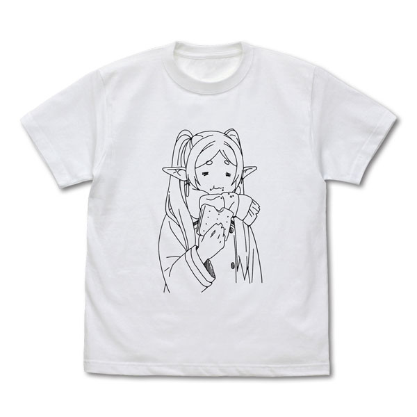COSPA Frieren: Beyond Journey's End Gachigachi no Pan to Frieren T-shirt /WHITE-XL
