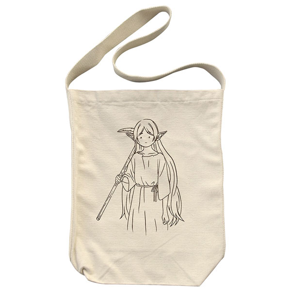 COSPA Frieren: Beyond Journey's End Frieren "Anyway, I have to work in the mines for 300 years." Shoulder Tote Bag /NATURAL