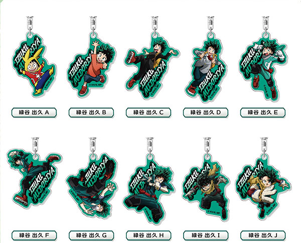 Takara Tomy Acrylic Keychain Anime "My Hero Academia" 10th Anniversary Special Visual 10Pack BOX Bild 1