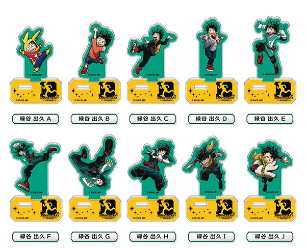 Takara Tomy Stand Mini Acrylic Anime "My Hero Academia" 10th Anniversary Special Visual 10Pack BOX รูปภาพ 1
