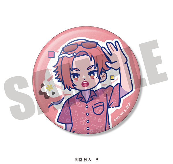 MENEGI TV Anime "Bluelock" Shiny Tin Badge Nyutoro Shuto Sendou Birthday B