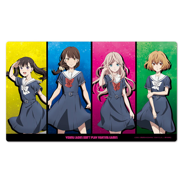 Azu Maker Taiari Deshita. -Ojousama wa Kakutou Game nante Shinai- Character Rubber Mat Aya & Mio & Yu & Tamaki รูปภาพ 1
