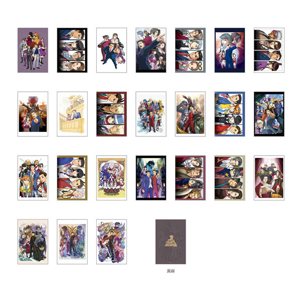 Capcom "Ace Attorney 25th Anniversary" Illustration Card Set w/Stand Set