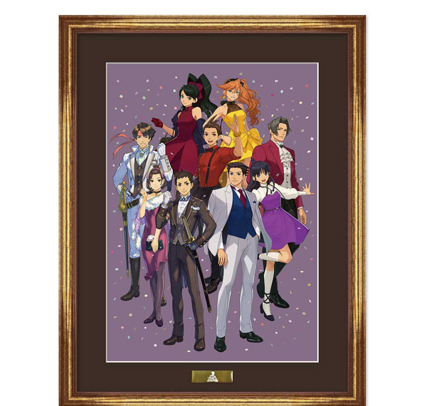 Capcom "Ace Attorney 25th Anniversary" Main Visual Chara Fine Graph w/Frame รูปภาพ 1
