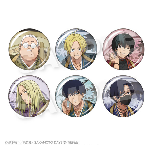 Stella Notes TV Anime "SAKAMOTO DAYS" Trading Tin Badge Round Window ver. 6Pack BOX Bild 1