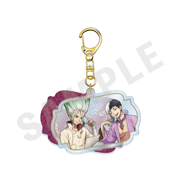 coly "Dr. STONE" Slide Acrylic Keychain Dialogue Ver. (Senku Ishigami & Gen Asagiri) รูปภาพ 1