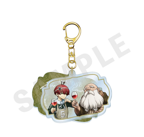 coly "Dr. STONE" Slide Acrylic Keychain Dialogue Ver. (Kaseki & Joel)