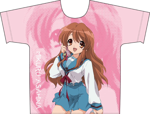Matsumoto Shouji The Melancholy of Haruhi Suzumiya Full Graphic T-shirt Mikuru Asahina L