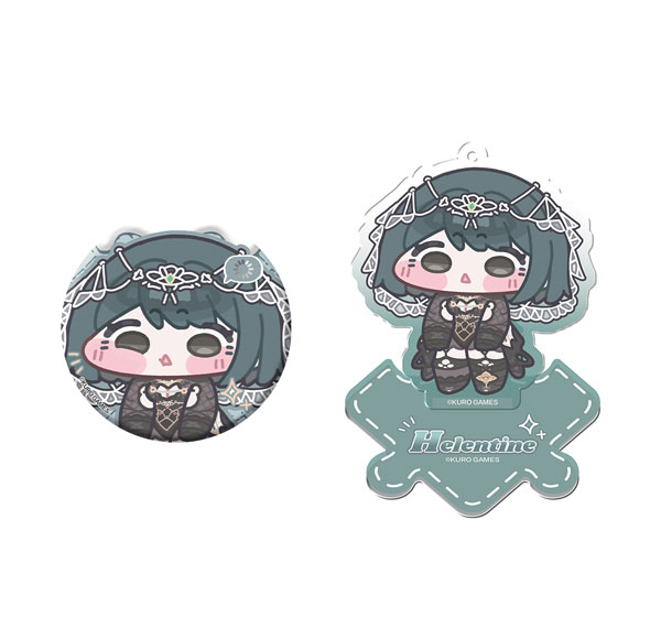 KURO GAMES [Exclusive Sale] Punishing: Gray Raven Chubby Cheeks Squishy Badge Acrylic Charm Set Helentine: Lacrimosa Bild 1