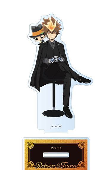 Matsumoto Shouji TV Anime "Reborn!" New Illustration Acrylic Stand Tsunayoshi Sawada & Reborn (Counter Chair Ver.)