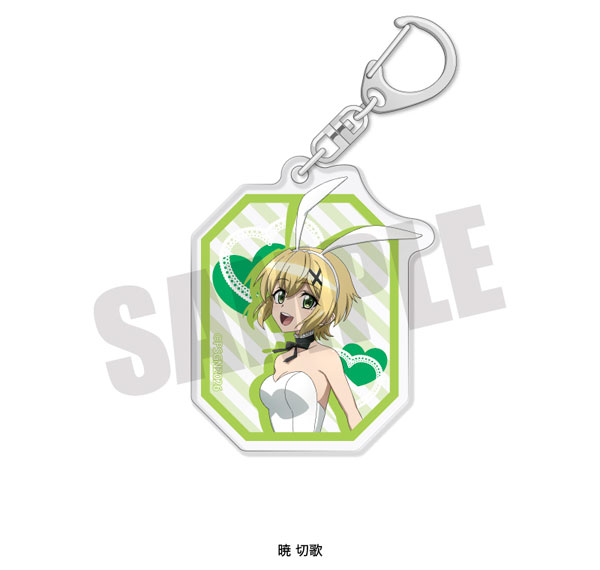 Playful Mind Company Senki Zessho Symphogear Acrylic Keychain Kirika Akatsuki White Bunny ver.