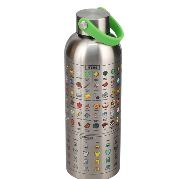 Paradon Minecraft Metal Water Bottle (w/Handle)