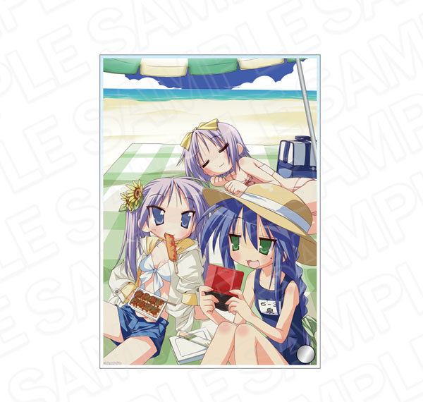 Contents Seed Lucky Star Mini Acrylic Art Konata & Tsukasa & Kagami Bild 1