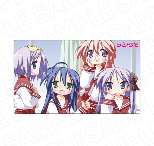 Contents Seed Lucky Star Rubber Desk Mat Konata & Tsukasa & Kagami & Miyuki Bild 1