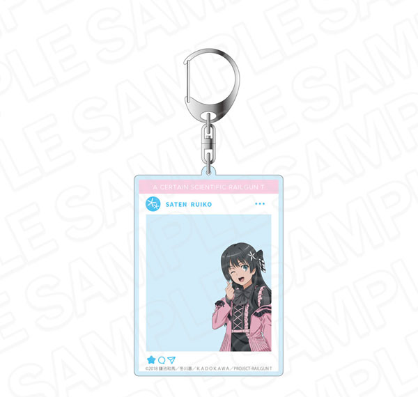 Contents Seed TV Anime "Toaru Kagaku no Railgun T" SNS Style Acrylic Keychain Ruiko Saten Subculture Fashion ver.