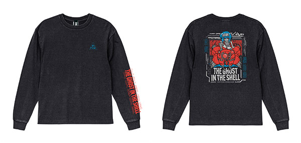 AIR TWOKYO "Ghost in the Shell" Cyber Graphic Long Sleeve T-shirt 2 (Motoko Kusanagi / Fuchikoma) XXL Black รูปภาพ 1