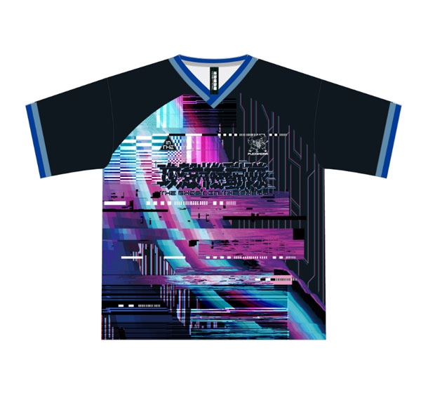 AIR TWOKYO "Ghost in the Shell" Cyber Graphic Game Shirt L Black