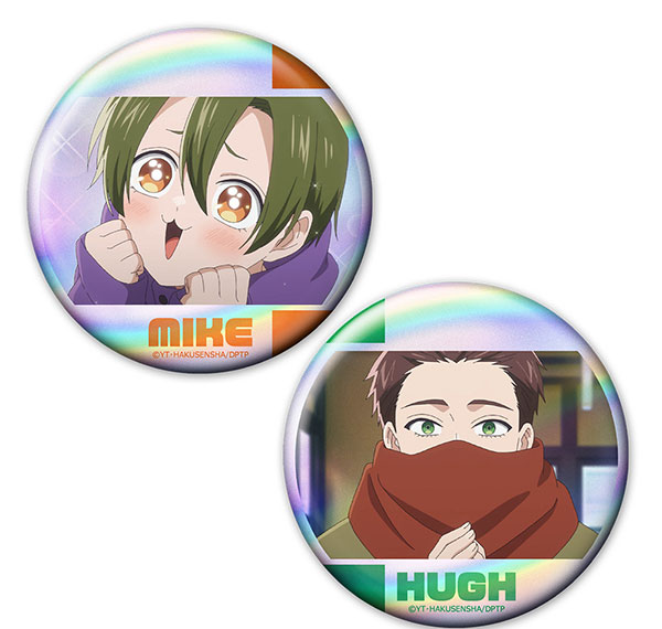 Diomedea Goumon Baito-kun no Nichijou Hologram Tin Badge Set of 2 Mike & Hugh