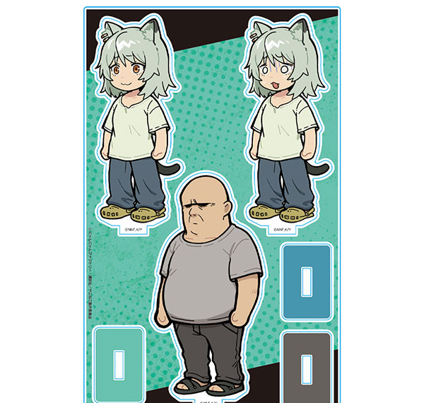 Azu Maker Yani Neko Acrylic Chara Stand Yani Neko & Yani Neko (Troubled Face) & Landlord รูปภาพ 1