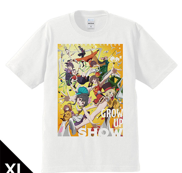 Azu Maker Grow Up Show: Sunflower Circus T-shirt Main Visual XL Size