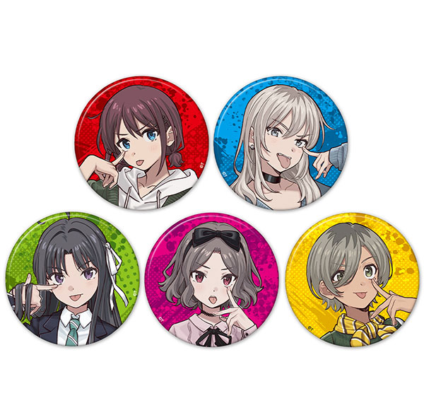 Azu Maker Anime "Girls Band Cry" Tin Badge 5pcs. Set Togenashi Togeari vol.3 Bild 1
