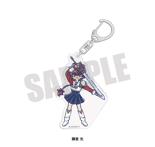 Playful Mind Company TV Anime "Magic Knight Rayearth" Retro Pop Acrylic Keychain Hikaru Shidou