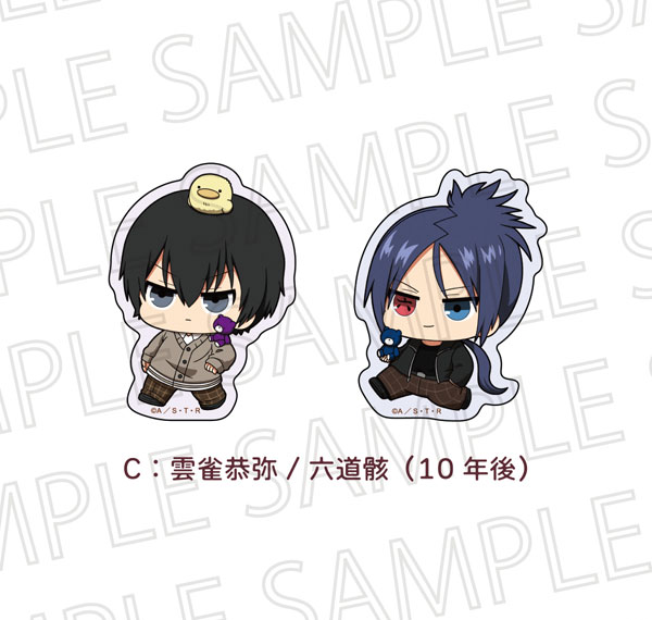 SR-GYM TV Anime "Reborn!" PuchiTeku Sticker Set C: Kyoya Hibari / Mukuro Rokudo (10 Years Later) Bild 1