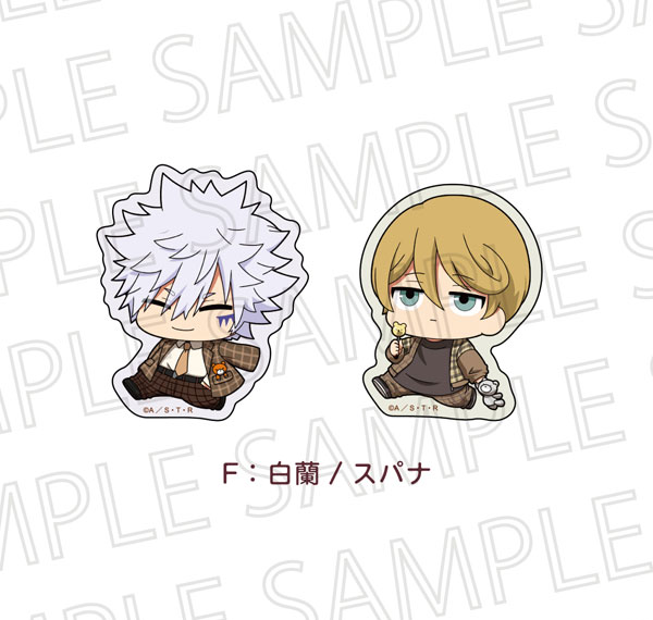 SR-GYM TV Anime "Reborn!" PuchiTeku Sticker Set F: Byakuran / Spanner